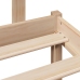 Cama con estantería sin colchón madera maciza de pino 90x200 cm