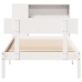 Cama con estantería sin colchón madera maciza blanco 90x200 cm