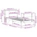 Cama con estantería sin colchón madera maciza blanca 100x200 cm