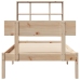 Cama con estantería sin colchón madera maciza de pino 90x200 cm