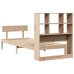 Cama con estantería sin colchón madera maciza de pino 90x200 cm