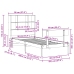 Cama con estantería sin colchón madera maciza de pino 90x200 cm