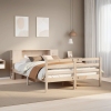 Cama con estantería sin colchón madera maciza de pino 120x190cm