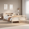 Cama con estantería sin colchón madera maciza de pino 135x190cm