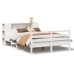 Cama con estantería sin colchón madera maciza blanca 120x200 cm