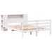 Cama con estantería sin colchón madera maciza blanca 120x200 cm
