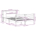 Cama con estantería sin colchón madera maciza blanca 120x200 cm