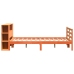 Cama con estantería sin colchón madera maciza marrón 140x190 cm
