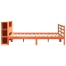 Cama con estantería sin colchón madera maciza marrón 200x200 cm