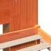 Cama con estantería sin colchón madera maciza marrón 200x200 cm