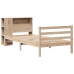 Cama con estantería sin colchón madera maciza de pino 75x190 cm