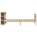 Cama con estantería sin colchón madera maciza de pino 75x190 cm