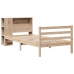 Cama con estantería sin colchón madera maciza de pino 90x190 cm