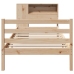 Cama con estantería sin colchón madera maciza de pino 90x190 cm