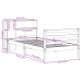 Cama con estantería sin colchón madera maciza de pino 90x190 cm