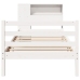 Cama con estantería sin colchón madera maciza de pino 90x190 cm