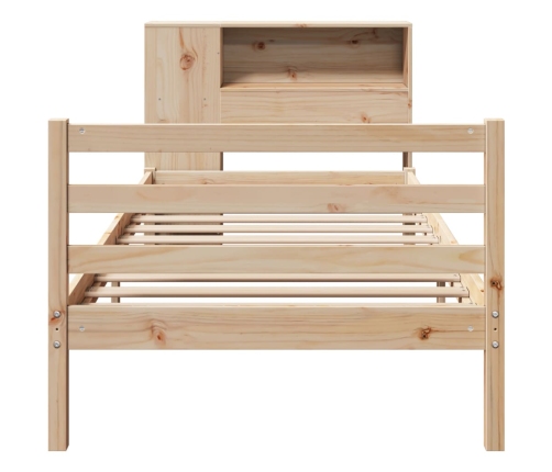 Cama con estantería sin colchón madera maciza de pino 90x200 cm