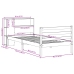 Cama con estantería sin colchón madera maciza de pino 90x200 cm