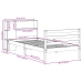Cama con estantería sin colchón madera maciza blanco 90x200 cm