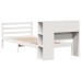 Cama con estantería sin colchón madera maciza blanca 100x200 cm