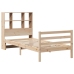 Cama con estantería sin colchón madera maciza de pino 90x190 cm