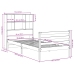Cama con estantería sin colchón madera maciza de pino 90x190 cm