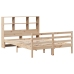 Cama con estantería sin colchón madera maciza de pino 120x190cm