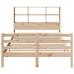 Cama con estantería sin colchón madera maciza de pino 120x190cm
