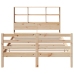 Cama con estantería sin colchón madera maciza de pino 140x190cm