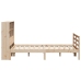 Cama con estantería sin colchón madera maciza de pino 140x190cm