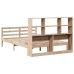 Cama con estantería sin colchón madera maciza de pino 140x190cm