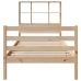 Cama con estantería sin colchón madera maciza de pino 90x200 cm