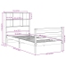 Cama con estantería sin colchón madera maciza de pino 90x200 cm