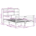 Cama con estantería sin colchón madera maciza blanca 140x200 cm