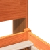 Cama con estantería sin colchón madera maciza marrón 75x190 cm