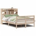 Cama con estantería sin colchón madera maciza de pino 135x190cm