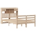 Cama con estantería sin colchón madera maciza de pino 135x190cm