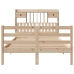 Cama con estantería sin colchón madera maciza de pino 135x190cm