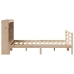 Cama con estantería sin colchón madera maciza de pino 135x190cm