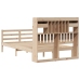 Cama con estantería sin colchón madera maciza de pino 135x190cm
