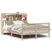Cama con estantería sin colchón madera maciza de pino 150x200cm