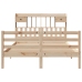 Cama con estantería sin colchón madera maciza de pino 150x200cm
