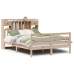 Cama con estantería sin colchón madera maciza de pino 160x200cm