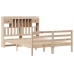Cama con estantería sin colchón madera maciza de pino 160x200cm