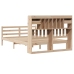 Cama con estantería sin colchón madera maciza de pino 160x200cm