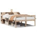 Cama con estantería sin colchón madera maciza de pino 120x190cm