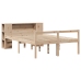 Cama con estantería sin colchón madera maciza de pino 120x190cm