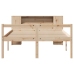 Cama con estantería sin colchón madera maciza de pino 120x190cm