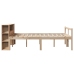 Cama con estantería sin colchón madera maciza de pino 120x190cm