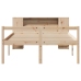 Cama con estantería sin colchón madera maciza de pino 140x200cm